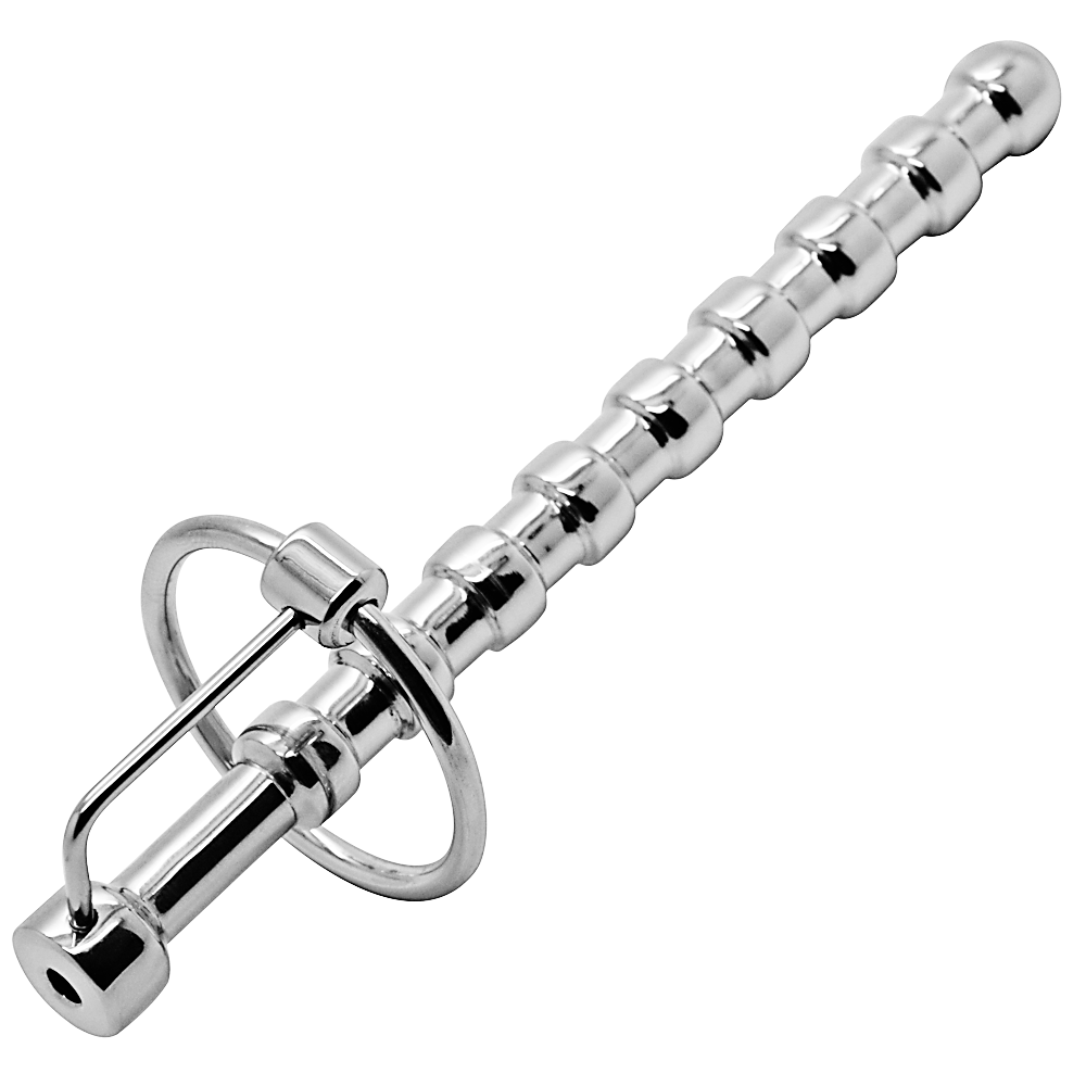 Large Ribbed Penis Plug & Glans Ring | Adult Adventure | Male Body Jewelry 